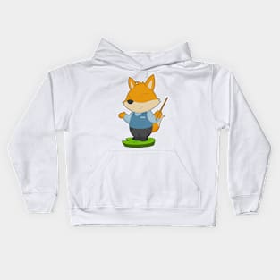 Fox Teacher Pointer Kids Hoodie